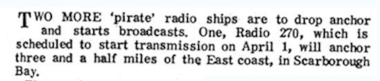 Radio 270 Beginnings A