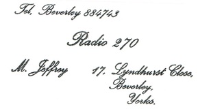 Business Card of R 270 salesman