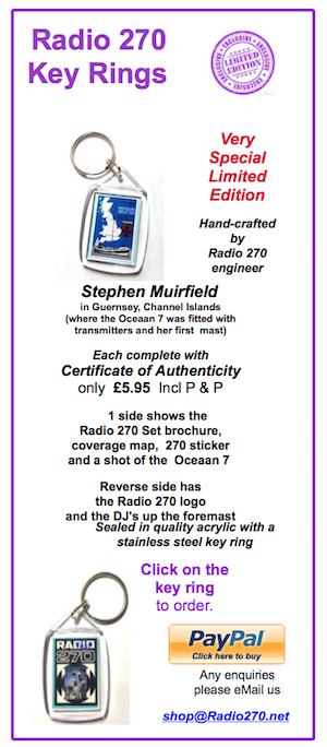 Radio 270 key ring Advert